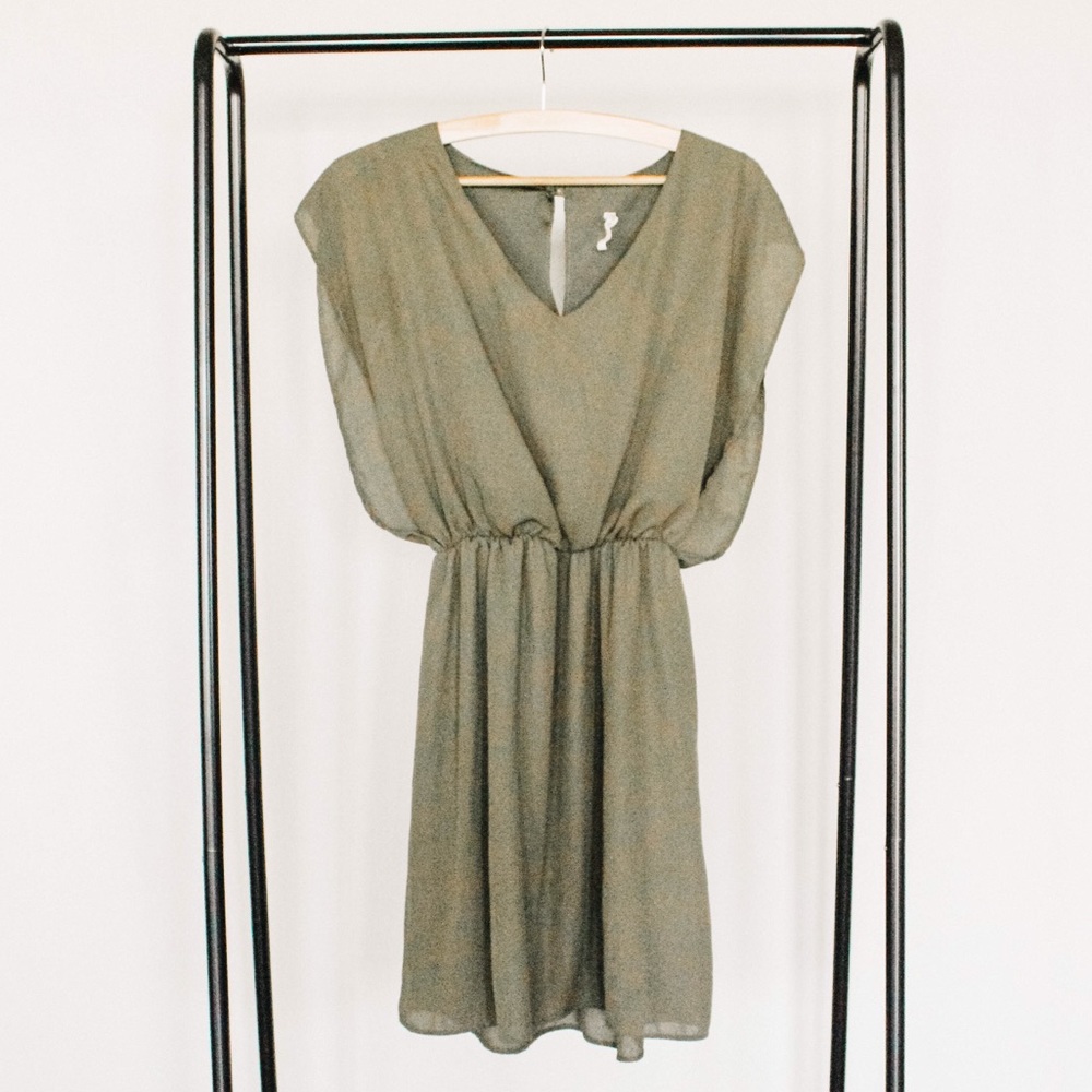 Green Open Back Dress